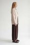 Asymmetrical cut pocket detailed shirt beige - 3