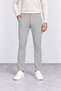 Men's Light Gray Slim Fit Lycra Side Pocket Dobby Casual Trousers - 2