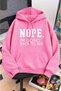 No I'M Going Back to Bed Printed Cotton 3 Thread Threaded Oversize Sweatshirt