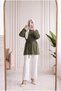 Belkıs Skirt and Sleeve Cuff Tunic-Mf1935 Khaki