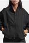 Women's Anthracite W6-1 Oversize Shiny Stone Design Bomber Jacket