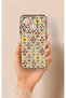 Tecno Spark Go1 Compatible Tile Tulip Patterned Silicone Case