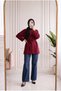 Belkıs Skirt and Sleeve Cuff Tunic-Mf1935 Burgundy