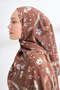 Floral Archive Rosalie Pattern Shawl - Brown - 3