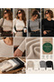 Women's 100% Organic Cotton Crew Neck Basic Long Sleeve Body Slim Fit - 2