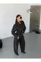 Women's Wide Leg Loose-Fit Jeans Overalls with Chest Pockets and Snap Fasteners - 7