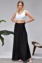 Women's Dauble Stylish Thick Crepe Fabric Long Skirt with Pattern - 4