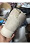 Women's Black Suede Winter Boots with Fur Inside and High Thick Platform Sole - 4