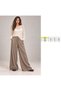 Women's Elastic Waist Wide Leg Draped Trousers Mta024 - 7