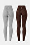 2-Pack Briza Seamless Scrunch High Waist Sports Leggings - 2