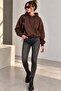 3 Threaded Hooded Women's Sweatshirt with Stopper My3535 - 4
