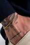 Saelvar Gold Color Stainless Steel Patterned Gourmet Chain Men's Bracelet - 2