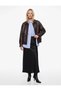 Slim Fit Midi Length Fish Cut Textured Satin Skirt