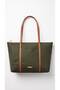 Khaki Belt Detailed Shopper Hand and Shoulder Bag with Front Pocket - 4