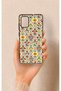 Samsung-A71 Compatible Tile Tulip Patterned Silicone Case