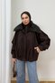 Suede Fur Coat 12-70212 - 5