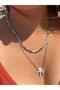 Silver Bague Stone Arrow Serenay Necklace - 3