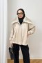 Suede Fur Coat 12-70212 - 5