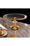 Premium Patented Glass Serving Bowl with Gold Legs |   Cake, Breakfast and Treat Presentation Plate Cake Stand