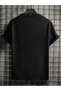 Black Oversize T-Shirt – Unisex Model with Paris Written Stripe Detail - 4