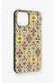 iPhone 12-12Pro Compatible Tile Tulip Patterned Silicone Case - 3