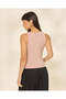 Women Pink Plain Boat Neck Tank Top - 3