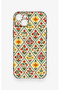 iPhone 14 Plus/15 Plus Compatible Tile Tulip Pattern Silicone Case - 2
