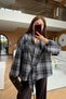 Front-Tie Plaid Shirt