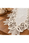 French Lace Tulip Model Linen Gardenia Luxury Long Runner - 2