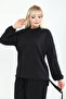 Plus Size Belted Pocketed Crew Neck High Waist Cuff Detailed Long Sleeve Set - 2