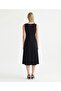 Slim Fit Boat Neck Sleeveless Dress - 5
