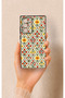 Samsung Note 20 Ultra Compatible Tile Tulip Patterned Silicone Case