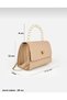 Women's Hand and Shoulder Bag with Thin Handle, Chain Strap and Lock Cover - 2