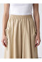 Alita City Lcw Modest Brown Gabardine Plain Long Women's Skirt with a Difference - 3