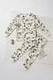 Nature pattern cream color children's long sleeve cotton bottom top pajama set - 5