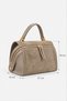 Elain Zippered Genuine Suede Hand and Shoulder Bag - 4