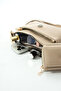 Women's Multi-Compartment Zippered Daily Shoulder Bag S-1450 Tan Matte - 5