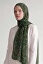 Chain Patterned Olera Shawl Emerald Green - 3