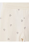 Two Mt Shop Quality Lcw Baby Ecru 2-Pack Heart Patterned Baby Girl Pants - 6
