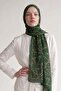 Chain Patterned Olera Shawl Emerald Green