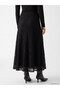 Alita City Lcw Vision Black Lace Patterned Midi Women's Skirt with a Difference - 4