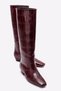 Lyric Burgundy Print Women's Thick Heeled Boots