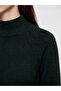 Two Mt Shop Quality Lcw Modest Green Knitwear Plain Oversize Women's Tunic - 4