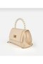 Women's Hand and Shoulder Bag with Thin Handle, Chain Strap and Lock Cover - 3