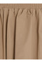 Alita City Lcw Modest Beige Poplin Plain Midi Women's Skirt with a Difference - 5