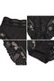 Plus Size Floral Lace Transparent Detailed Stretchy Women's Panties - 3