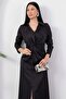 Shirt Collar Long Sleeve Front Knotted Dress K-262716 - 2