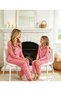 Mother-Daughter Matching Pajama Set Heart Patterned Comfortable Home Wear Set Thermal Ultra Soft Fabric (Sold Separately) - 7