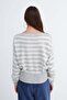 Boat Neck Striped Knit Sweater K3525 - 6