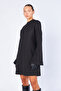 Padded Crew Neck Long Sleeve Mini Dress |   Mkw2811496-1 - 4